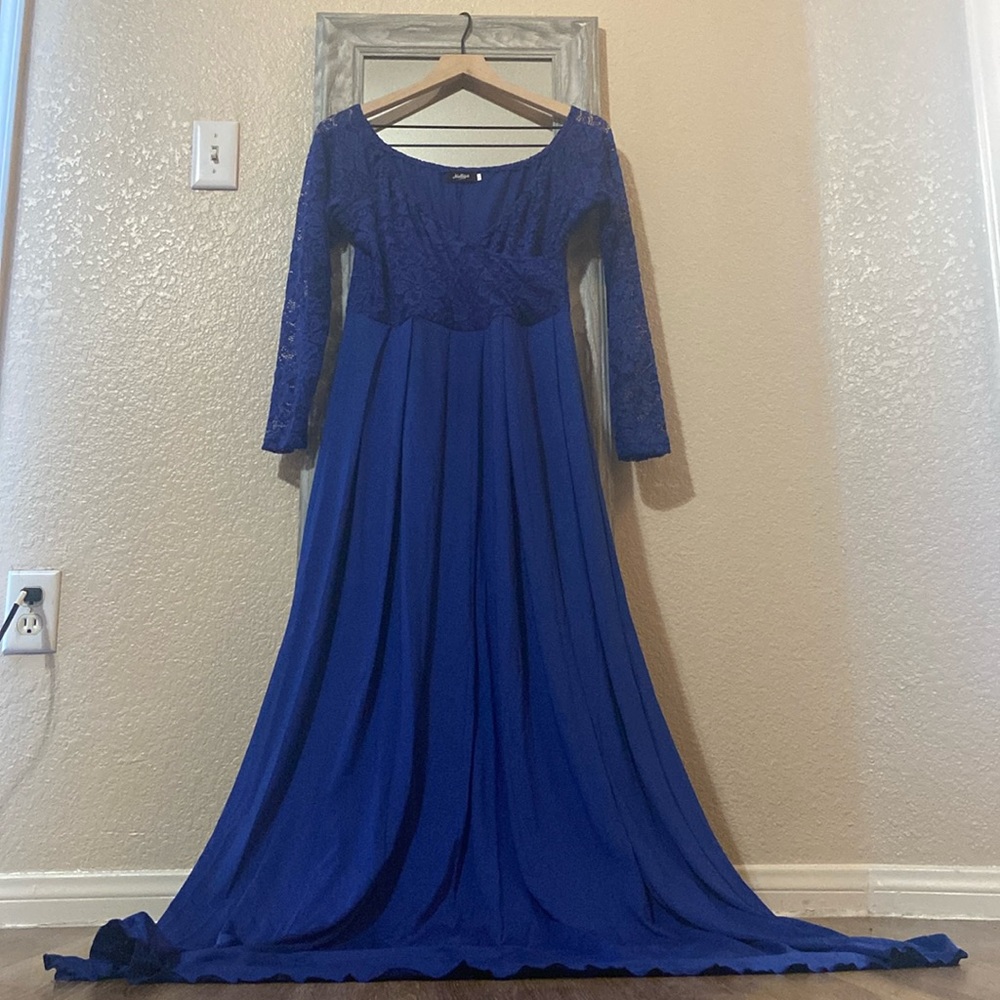 Women’s Maternity Off the Shoulder Long Dress